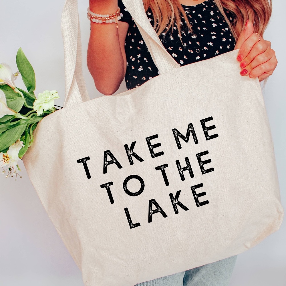 Various Love You a Latte XL Canvas Totes (see pictures)